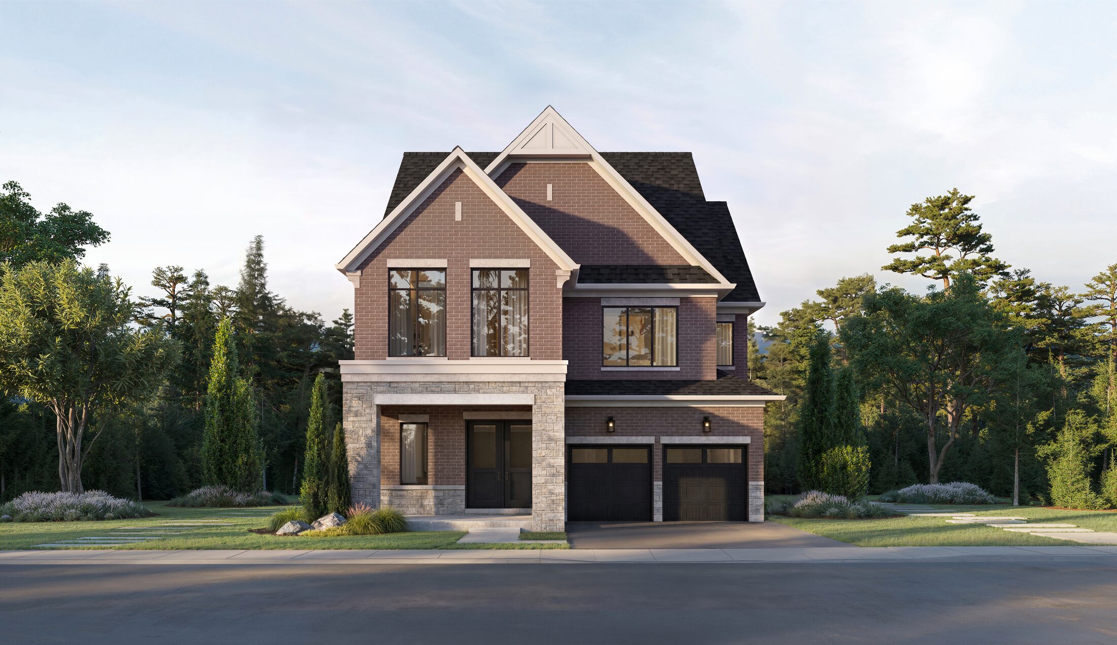 The Merlin elevation, 42 foot single at Five Oaks