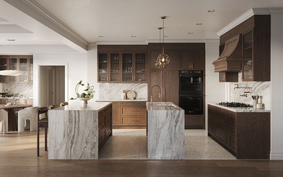 Kitchen interior rendering, singles collection